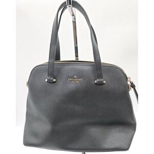 Kate Spade Black Leather Handbag - Zip Closure & Dual Handles